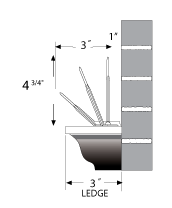 Bird B Gone Polycarbonate Spike 3 inch side view Bird B Gone Polycarbonate Spike 3 inch side view