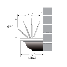 Bird B Gone Polycarbonate Spike 5 Inch Side View Bird B Gone Polycarbonate Spike 5 Inch Side View