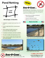 pond bird netting
