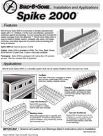 plastic bird spikes