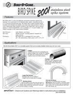stainless steel bird spikes