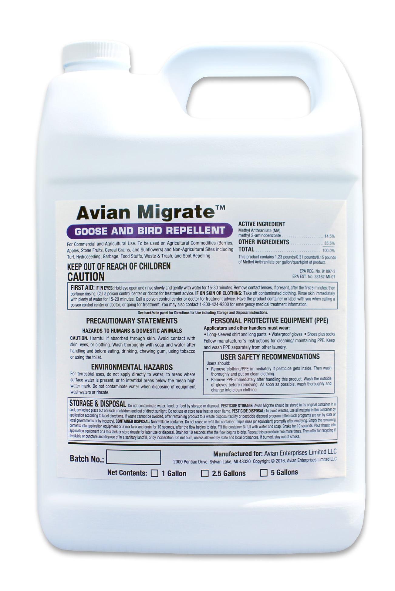 Avian Migrate™ Goose & Bird Repellent Goose Repellent Bird