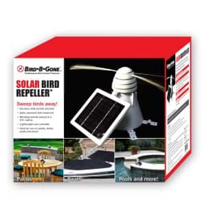The solar repeller stops birds at boats and pool areas
